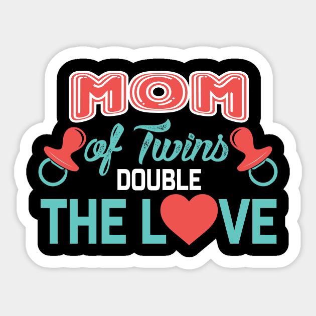 Mom of Twins Double The Love Sticker by jmgoutdoors